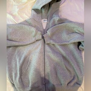 Grey Aritzia jacket.